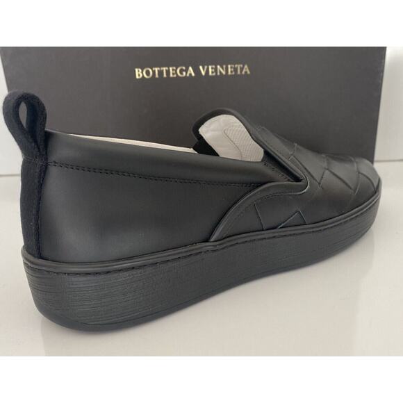 Bottega Veneta Intrecciato Calf Leather Black Shoes 7 US 578303 Italy NIB $760 main image 3